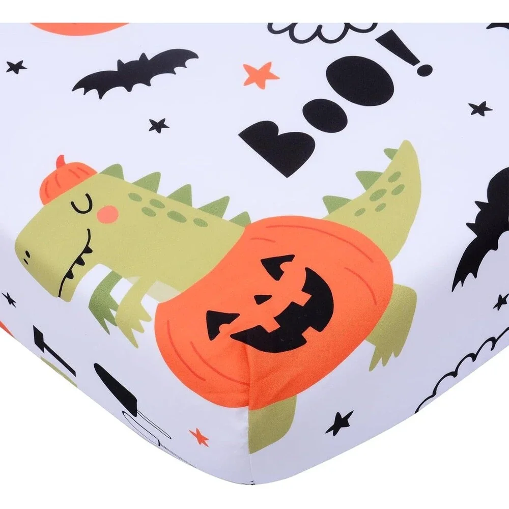 Halloween Fitted Crib Sheet for Standard Crib, Toddler Mattresses, 52x28 inches